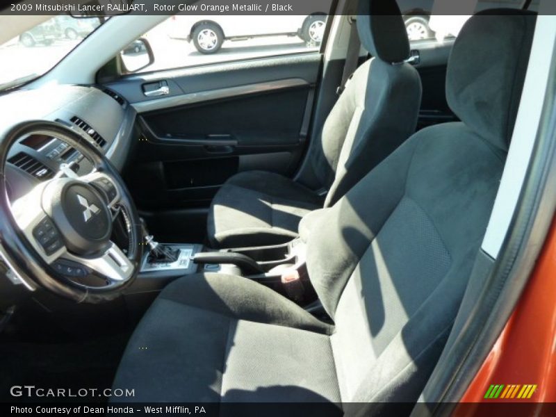 Rotor Glow Orange Metallic / Black 2009 Mitsubishi Lancer RALLIART