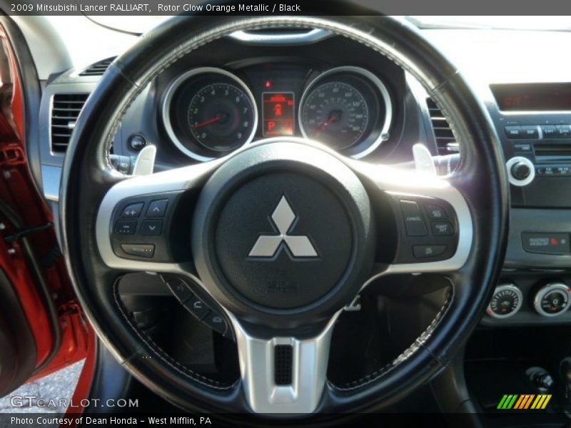 Rotor Glow Orange Metallic / Black 2009 Mitsubishi Lancer RALLIART