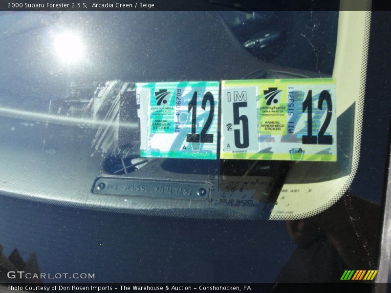 Arcadia Green / Beige 2000 Subaru Forester 2.5 S