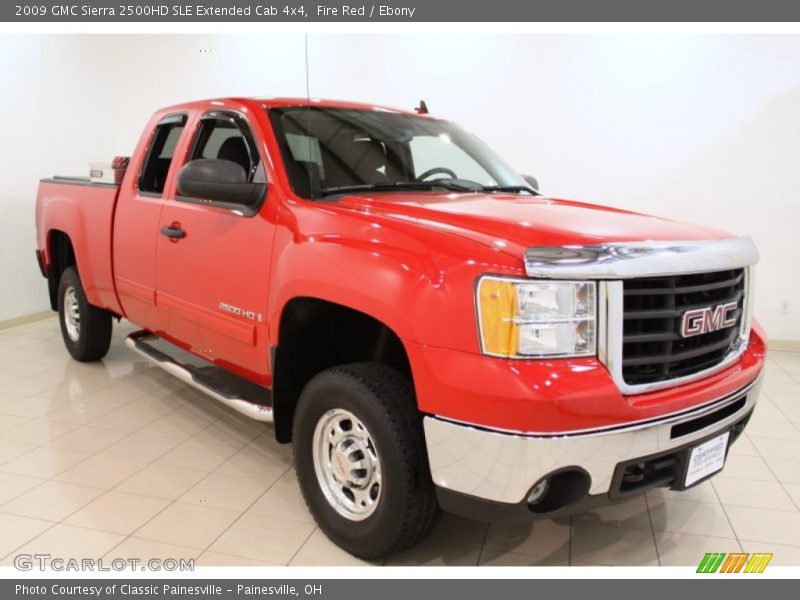 Fire Red / Ebony 2009 GMC Sierra 2500HD SLE Extended Cab 4x4
