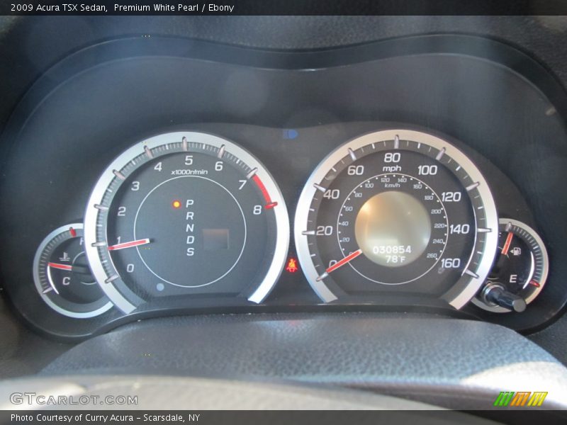 Premium White Pearl / Ebony 2009 Acura TSX Sedan