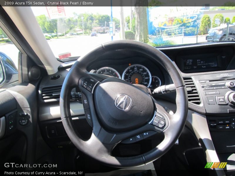 Crystal Black Pearl / Ebony 2009 Acura TSX Sedan