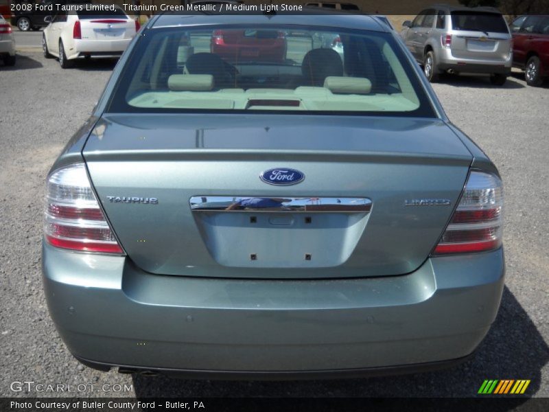 Titanium Green Metallic / Medium Light Stone 2008 Ford Taurus Limited