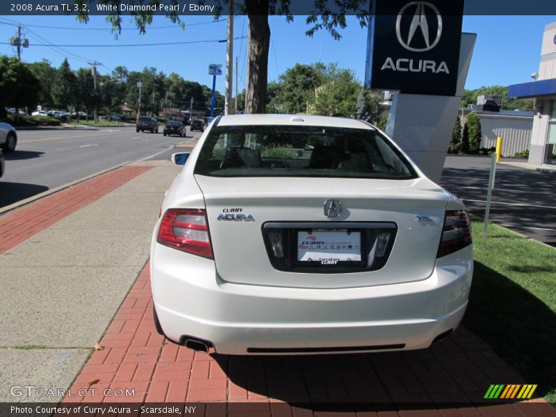 White Diamond Pearl / Ebony 2008 Acura TL 3.2