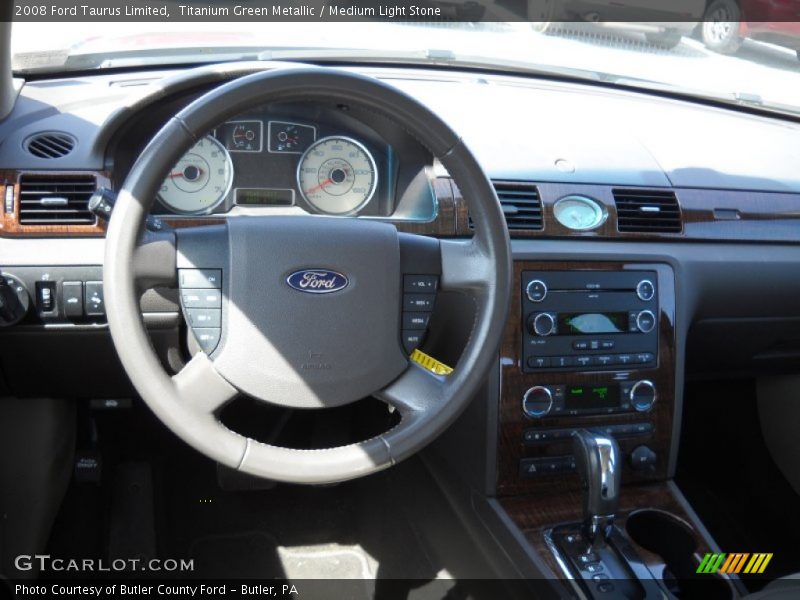 Titanium Green Metallic / Medium Light Stone 2008 Ford Taurus Limited