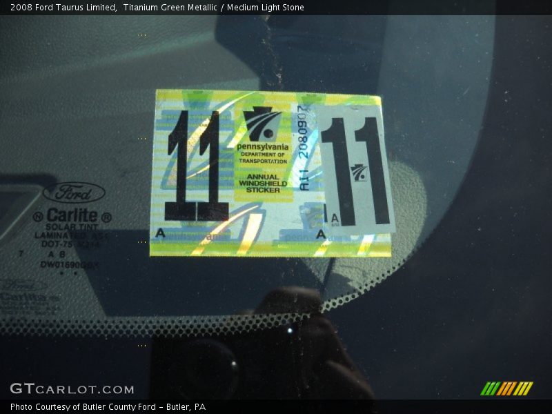 Titanium Green Metallic / Medium Light Stone 2008 Ford Taurus Limited