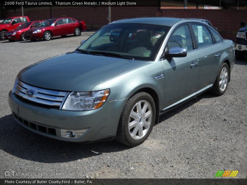 Titanium Green Metallic / Medium Light Stone 2008 Ford Taurus Limited