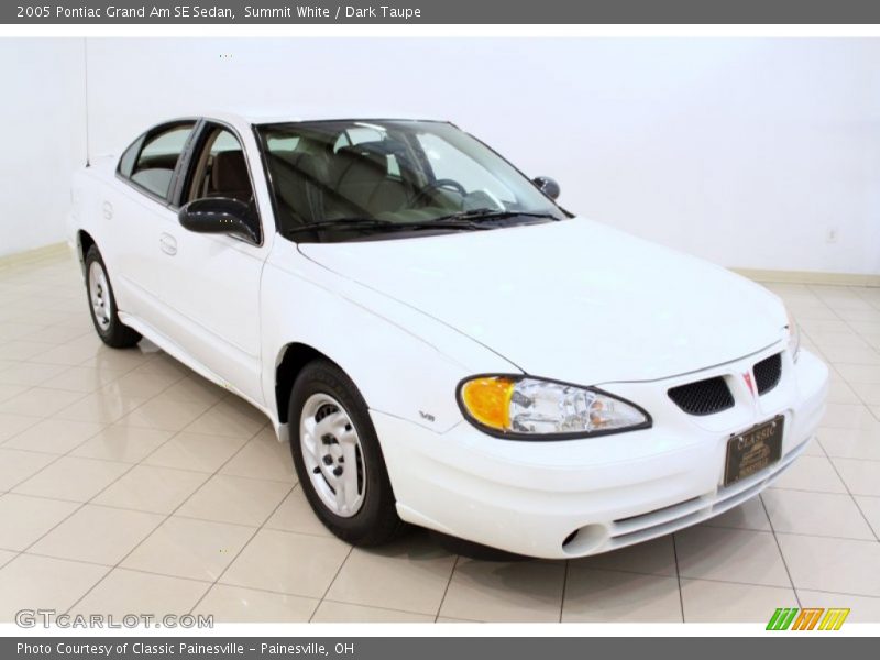 Summit White / Dark Taupe 2005 Pontiac Grand Am SE Sedan