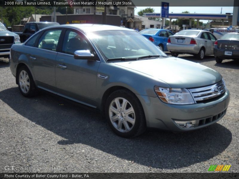 Titanium Green Metallic / Medium Light Stone 2008 Ford Taurus Limited