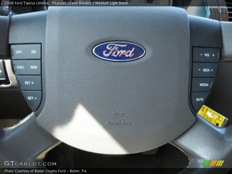 Titanium Green Metallic / Medium Light Stone 2008 Ford Taurus Limited