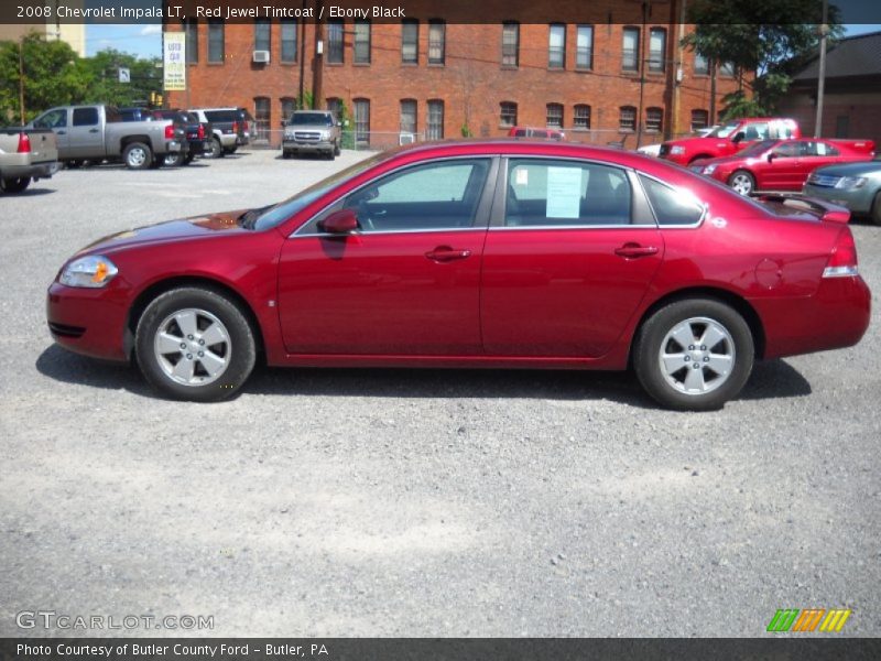 Red Jewel Tintcoat / Ebony Black 2008 Chevrolet Impala LT