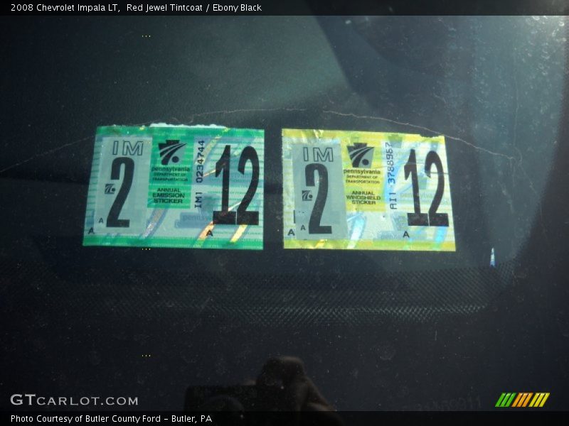 Red Jewel Tintcoat / Ebony Black 2008 Chevrolet Impala LT