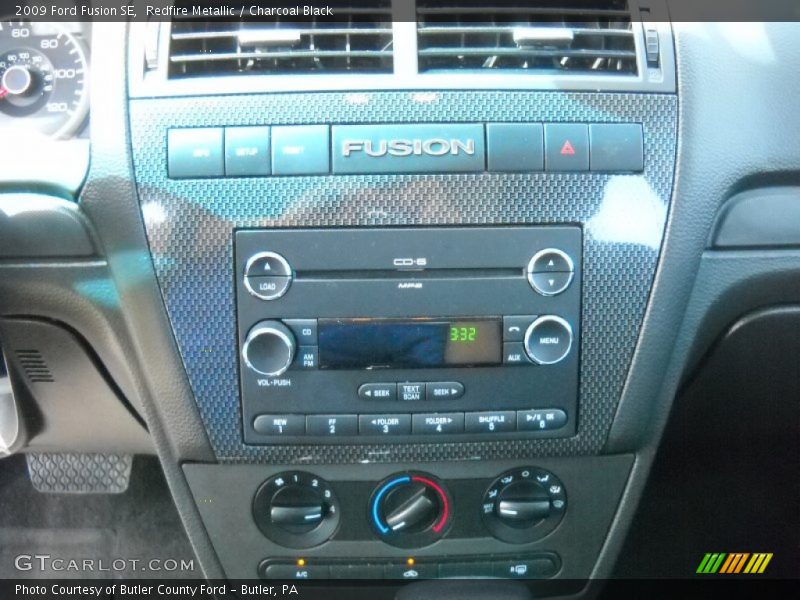 Redfire Metallic / Charcoal Black 2009 Ford Fusion SE