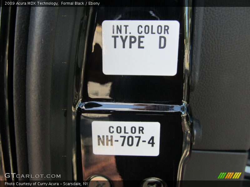 Formal Black / Ebony 2009 Acura MDX Technology