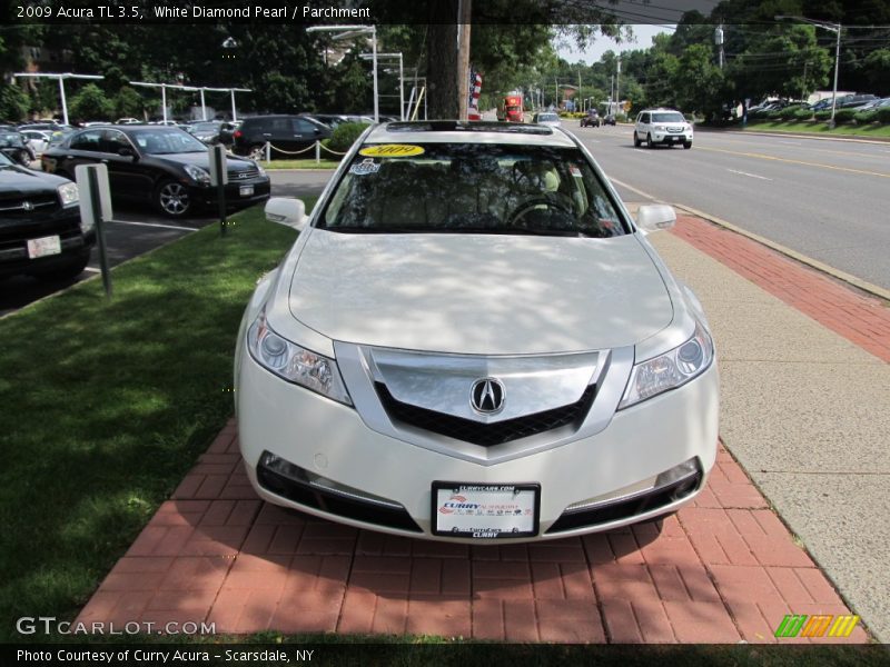 White Diamond Pearl / Parchment 2009 Acura TL 3.5