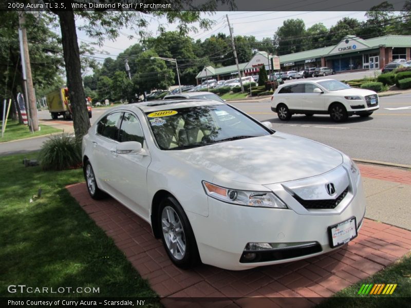 White Diamond Pearl / Parchment 2009 Acura TL 3.5