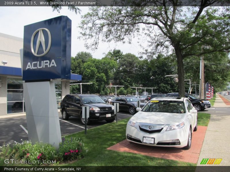 White Diamond Pearl / Parchment 2009 Acura TL 3.5