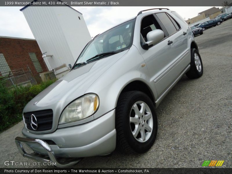 Brilliant Silver Metallic / Black 1999 Mercedes-Benz ML 430 4Matic