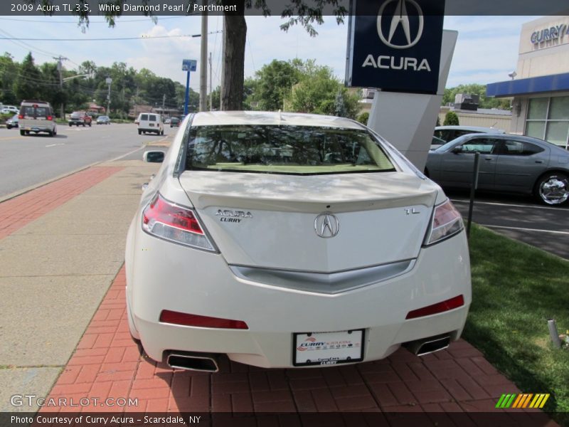 White Diamond Pearl / Parchment 2009 Acura TL 3.5