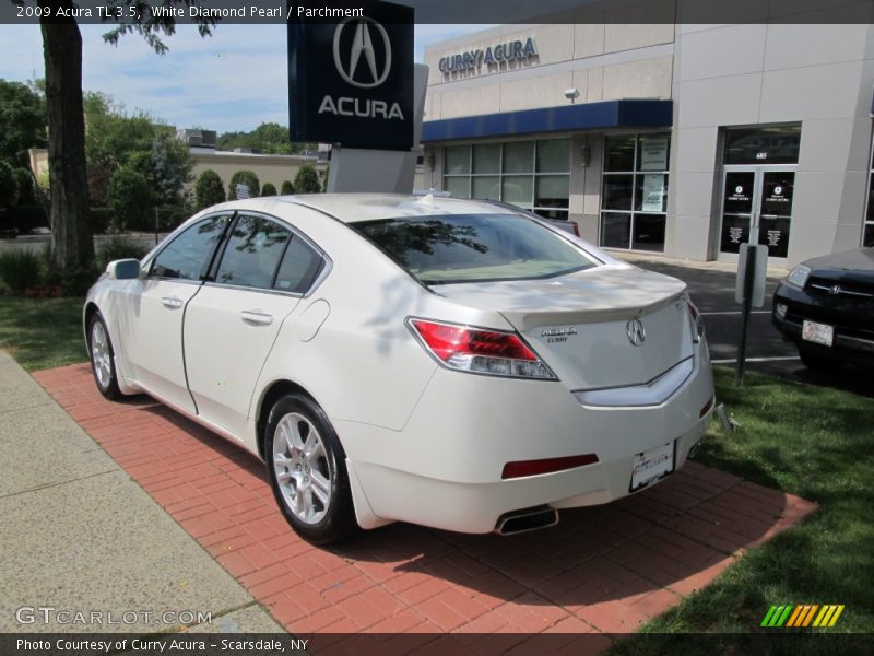 White Diamond Pearl / Parchment 2009 Acura TL 3.5