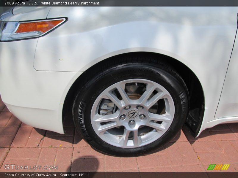 White Diamond Pearl / Parchment 2009 Acura TL 3.5