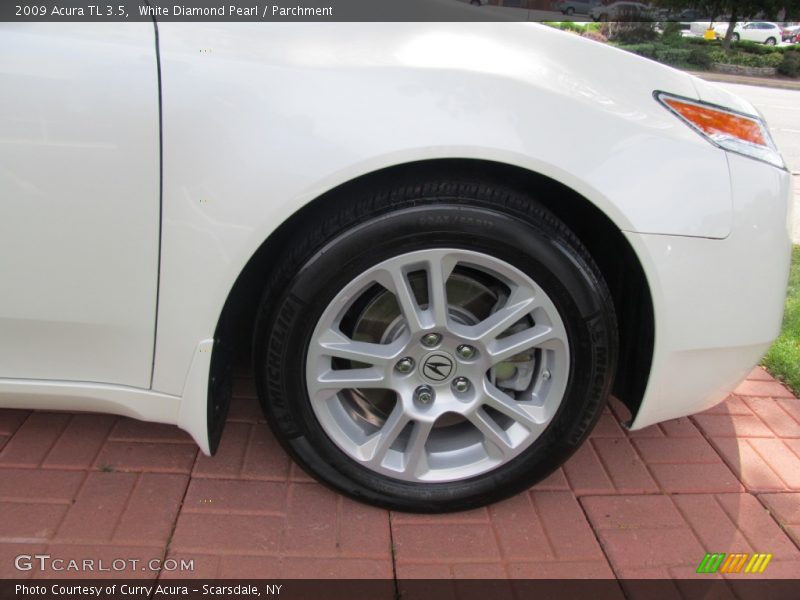 White Diamond Pearl / Parchment 2009 Acura TL 3.5