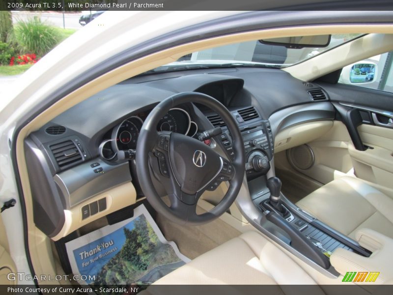 White Diamond Pearl / Parchment 2009 Acura TL 3.5