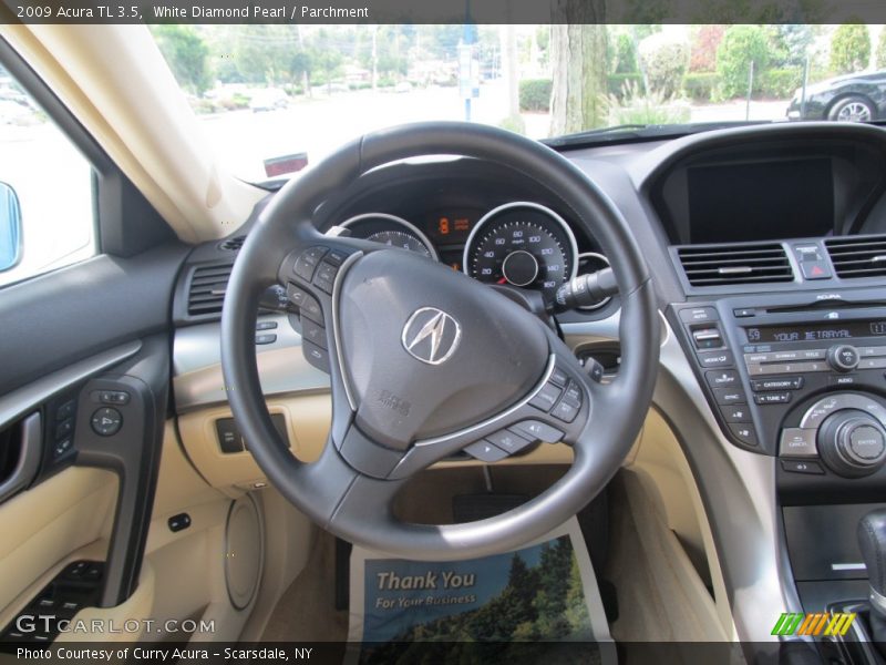 White Diamond Pearl / Parchment 2009 Acura TL 3.5