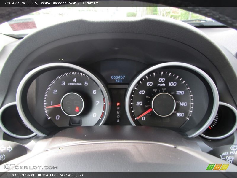 White Diamond Pearl / Parchment 2009 Acura TL 3.5