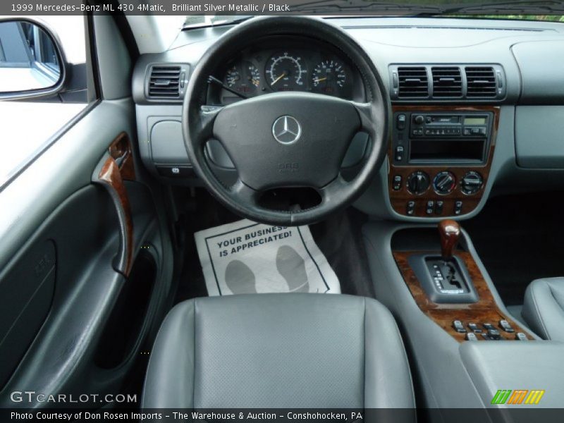 Brilliant Silver Metallic / Black 1999 Mercedes-Benz ML 430 4Matic