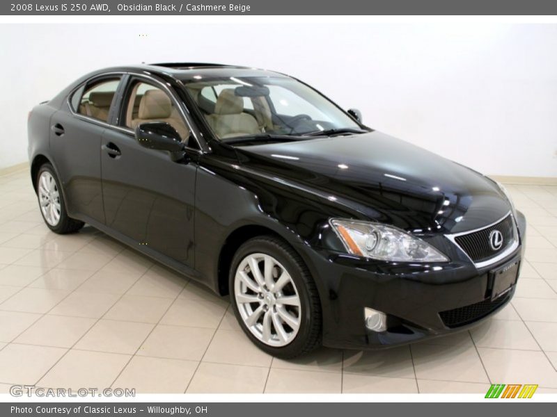 Obsidian Black / Cashmere Beige 2008 Lexus IS 250 AWD