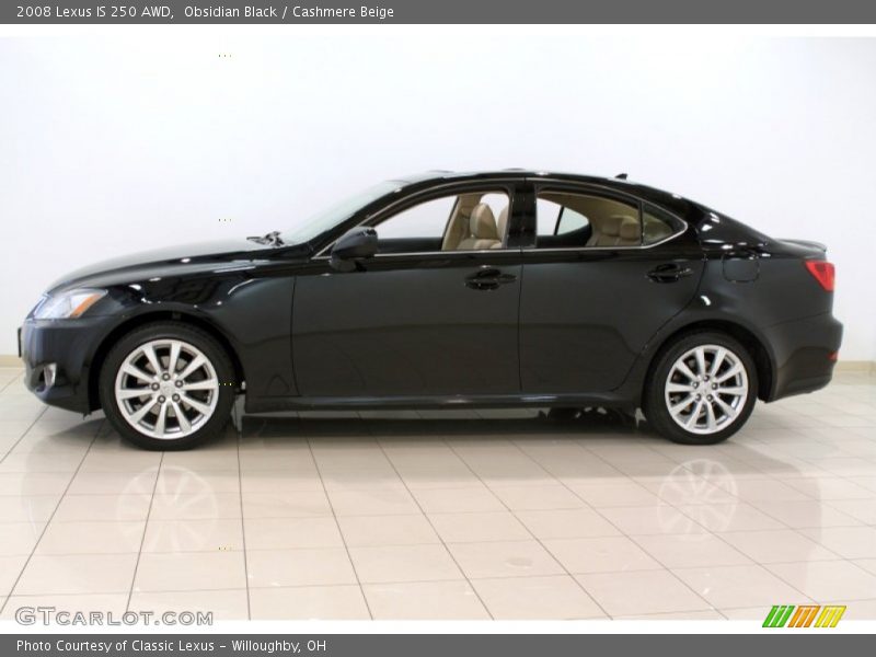 Obsidian Black / Cashmere Beige 2008 Lexus IS 250 AWD