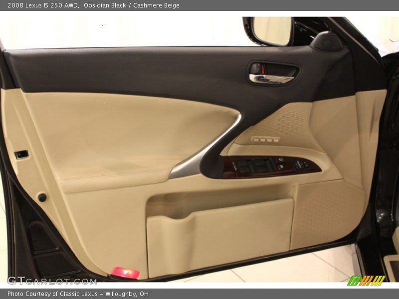 Obsidian Black / Cashmere Beige 2008 Lexus IS 250 AWD
