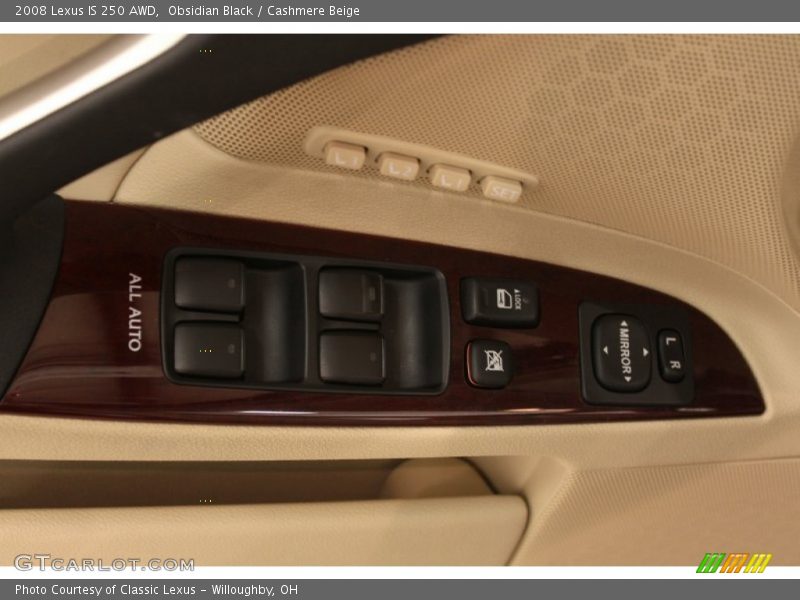 Obsidian Black / Cashmere Beige 2008 Lexus IS 250 AWD
