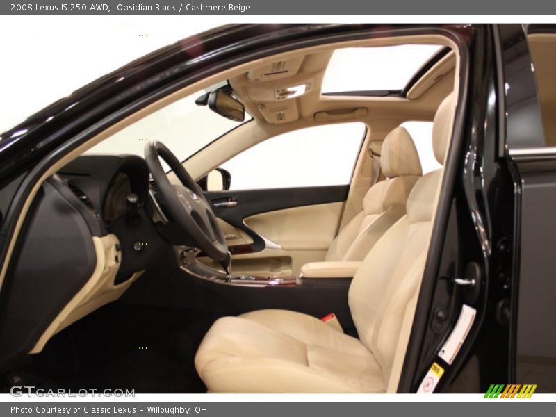 Obsidian Black / Cashmere Beige 2008 Lexus IS 250 AWD