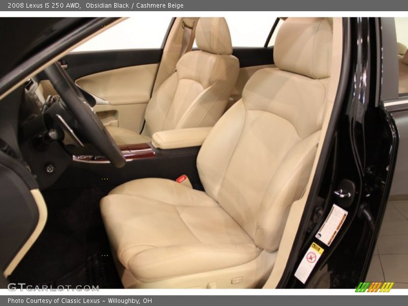 Obsidian Black / Cashmere Beige 2008 Lexus IS 250 AWD