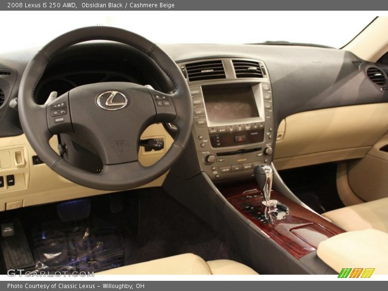 Obsidian Black / Cashmere Beige 2008 Lexus IS 250 AWD
