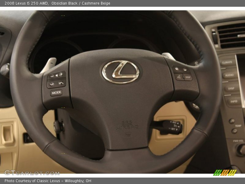 Obsidian Black / Cashmere Beige 2008 Lexus IS 250 AWD