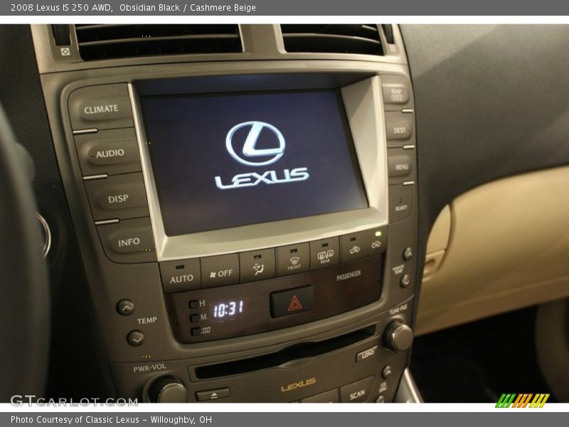Obsidian Black / Cashmere Beige 2008 Lexus IS 250 AWD