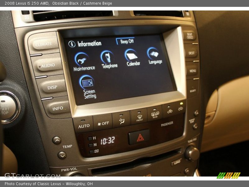 Obsidian Black / Cashmere Beige 2008 Lexus IS 250 AWD