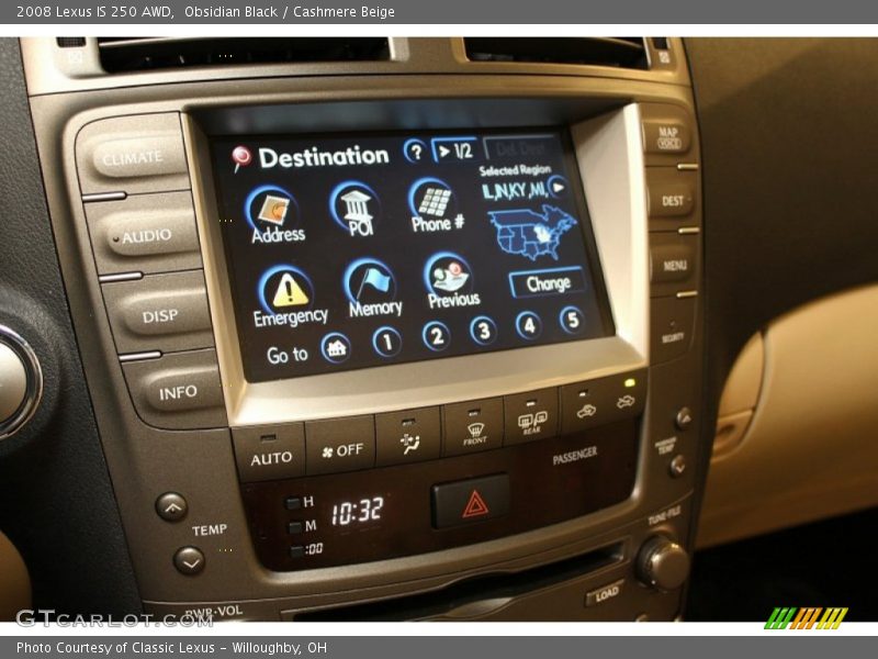 Obsidian Black / Cashmere Beige 2008 Lexus IS 250 AWD
