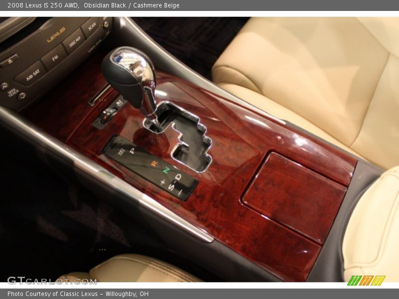 Obsidian Black / Cashmere Beige 2008 Lexus IS 250 AWD