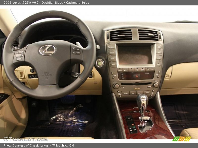 Obsidian Black / Cashmere Beige 2008 Lexus IS 250 AWD