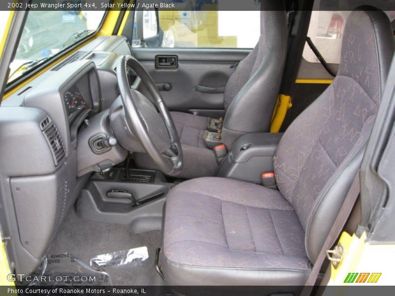 Solar Yellow / Agate Black 2002 Jeep Wrangler Sport 4x4