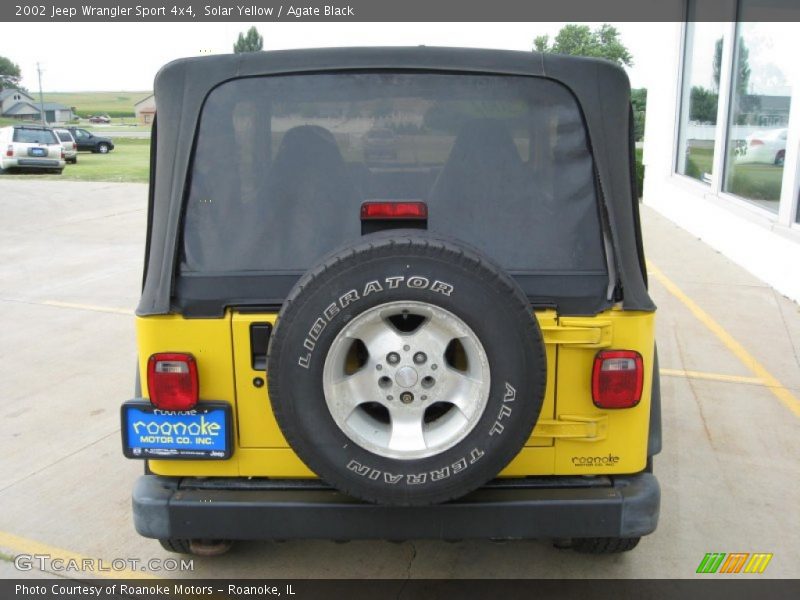 Solar Yellow / Agate Black 2002 Jeep Wrangler Sport 4x4