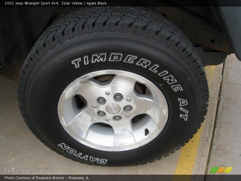Solar Yellow / Agate Black 2002 Jeep Wrangler Sport 4x4