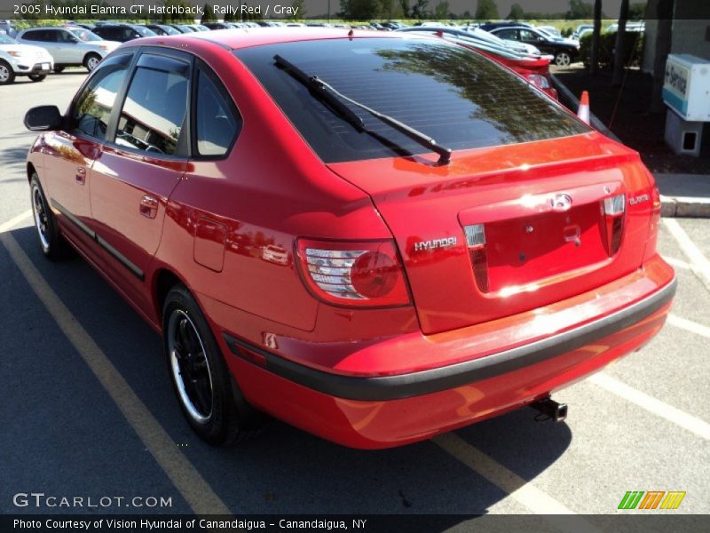 Rally Red / Gray 2005 Hyundai Elantra GT Hatchback