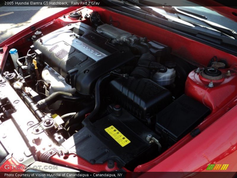 Rally Red / Gray 2005 Hyundai Elantra GT Hatchback