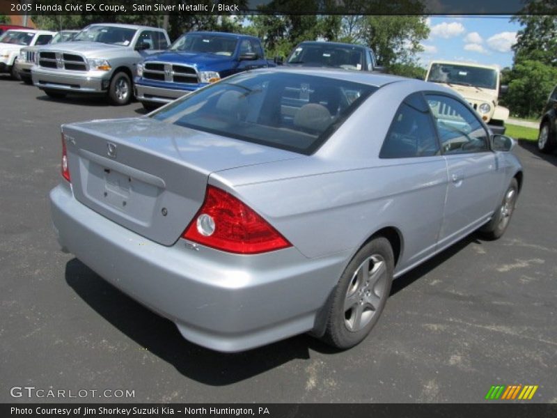 Satin Silver Metallic / Black 2005 Honda Civic EX Coupe