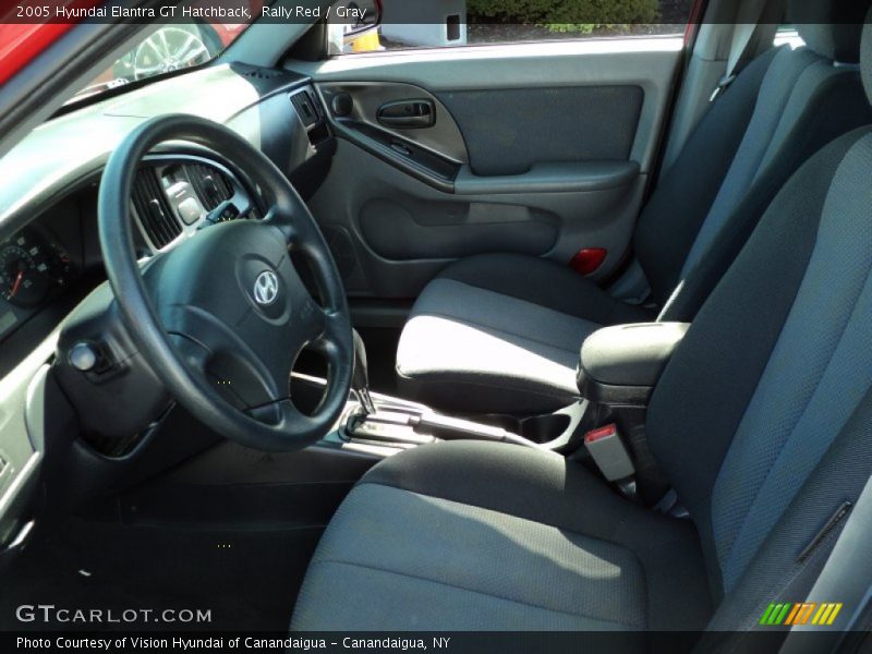 Rally Red / Gray 2005 Hyundai Elantra GT Hatchback